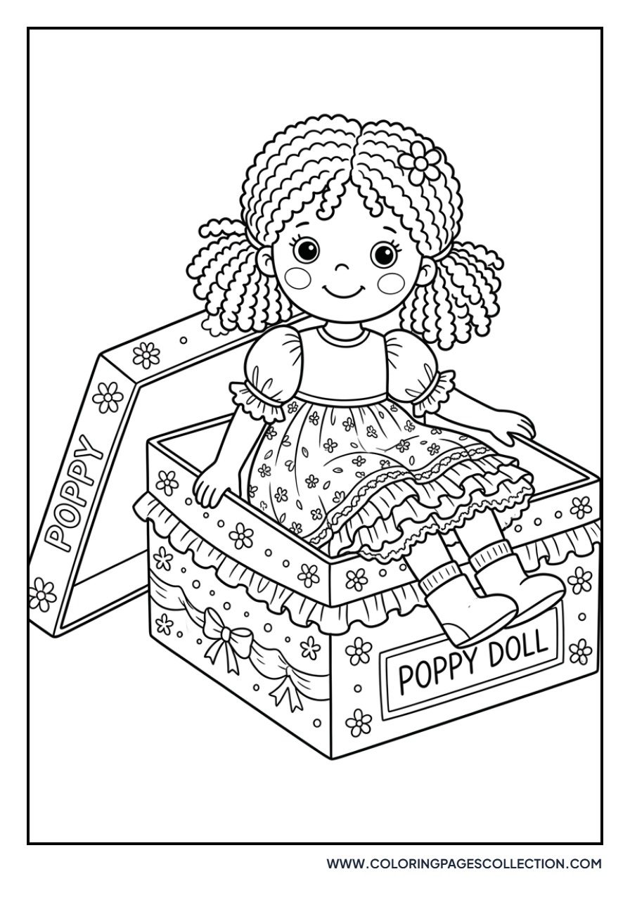 Poppy Doll in Her Box