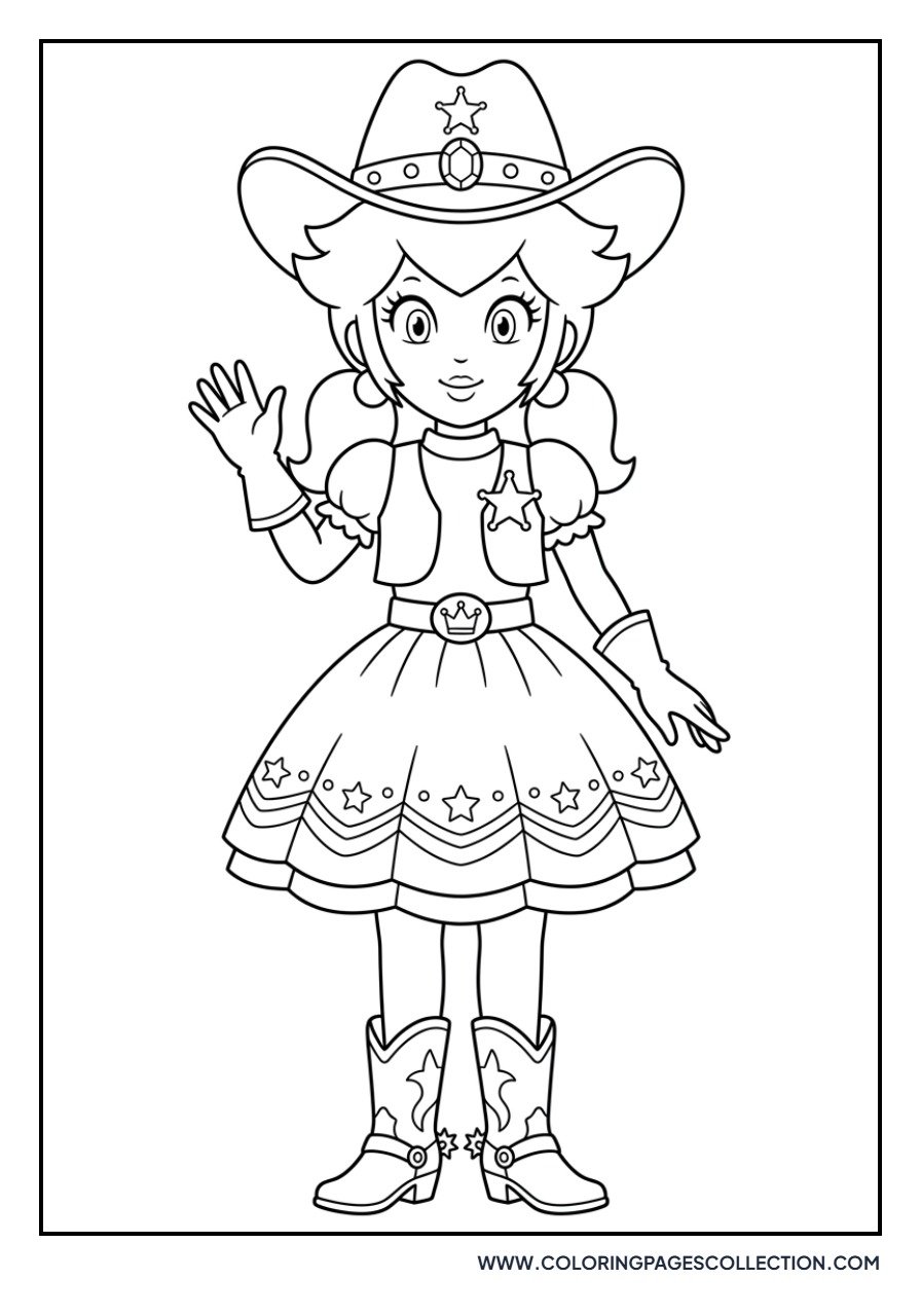 Cowgirl Princess Peach