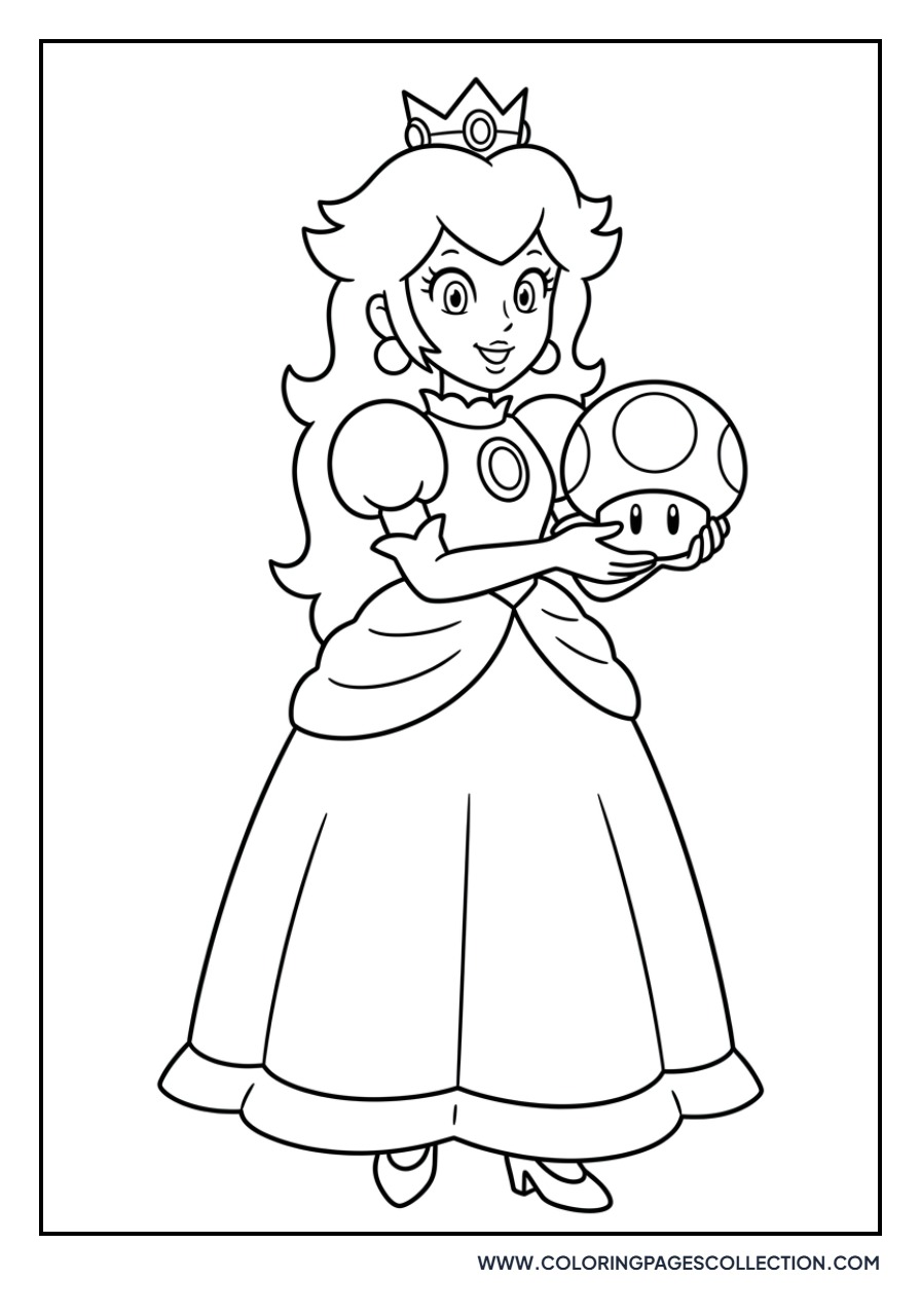 Peach and Mushroom