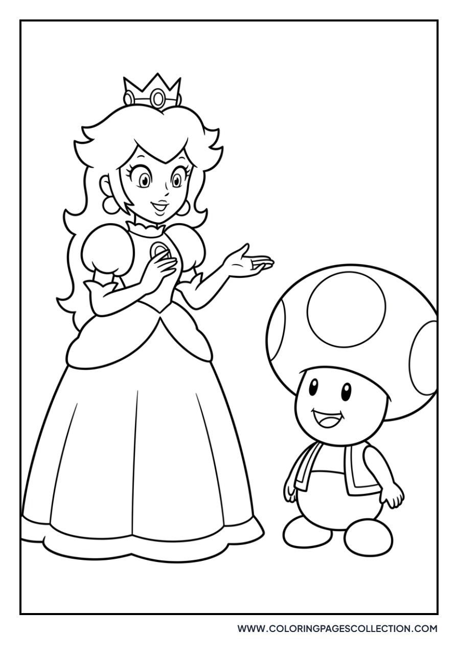 Peach and Toad Friend
