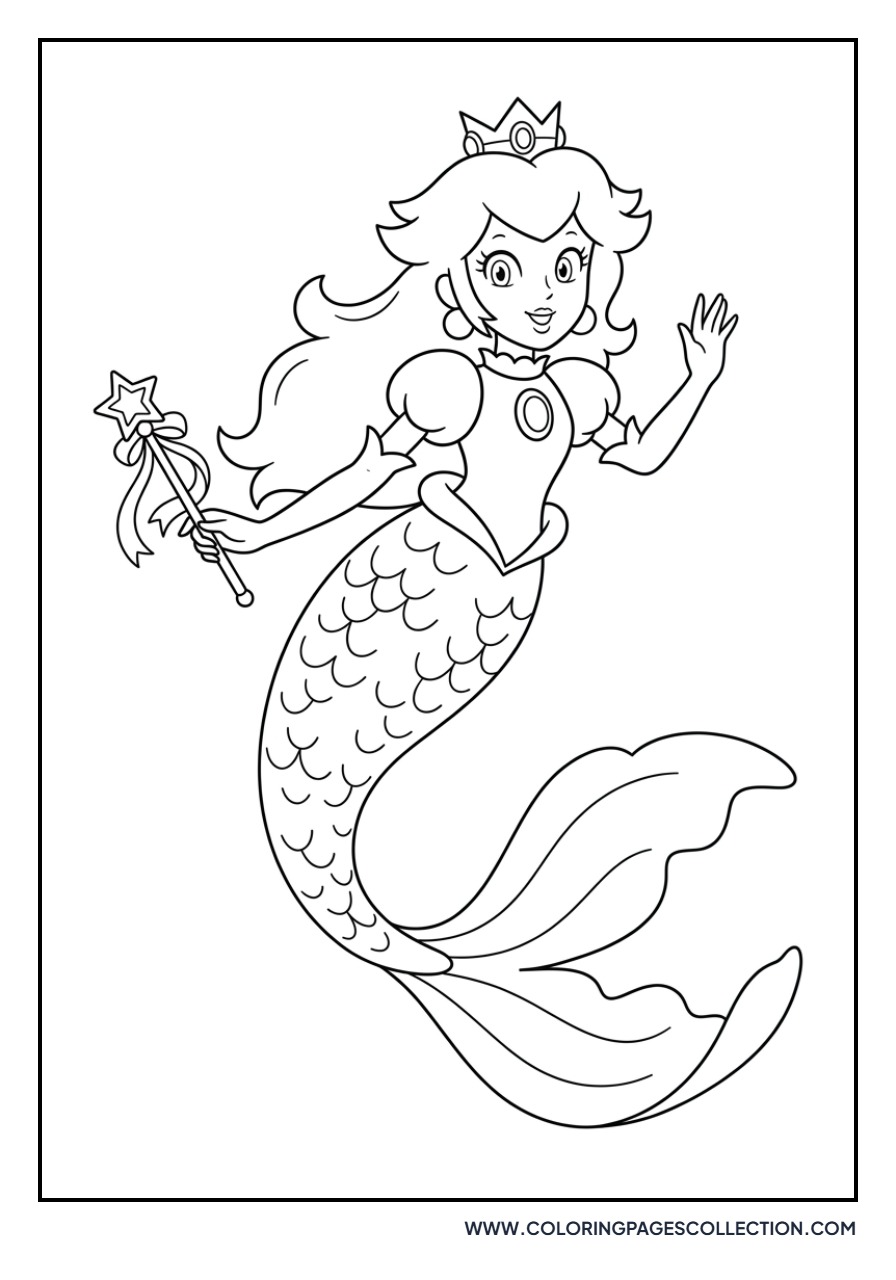 Peach as a Mermaid