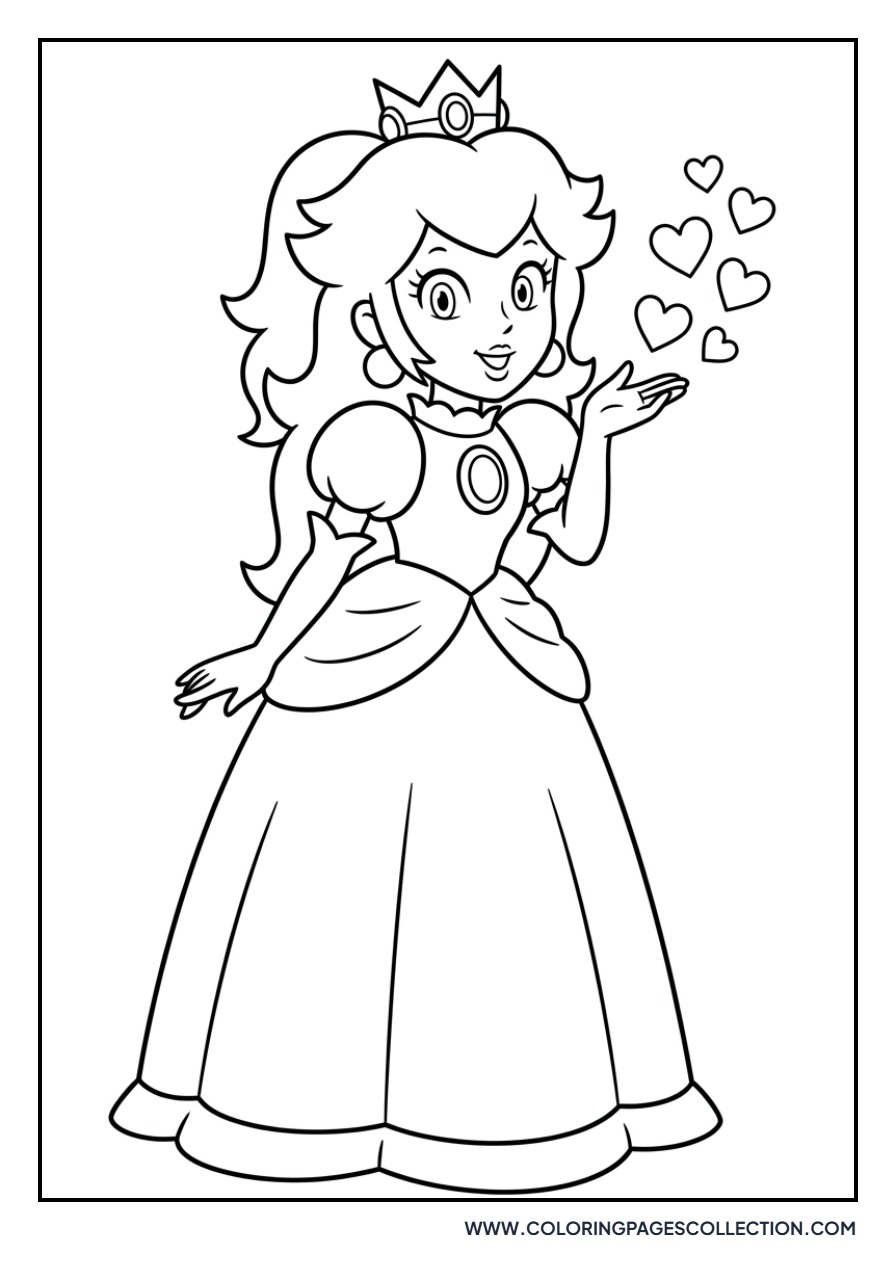 Peach Blowing a Kiss