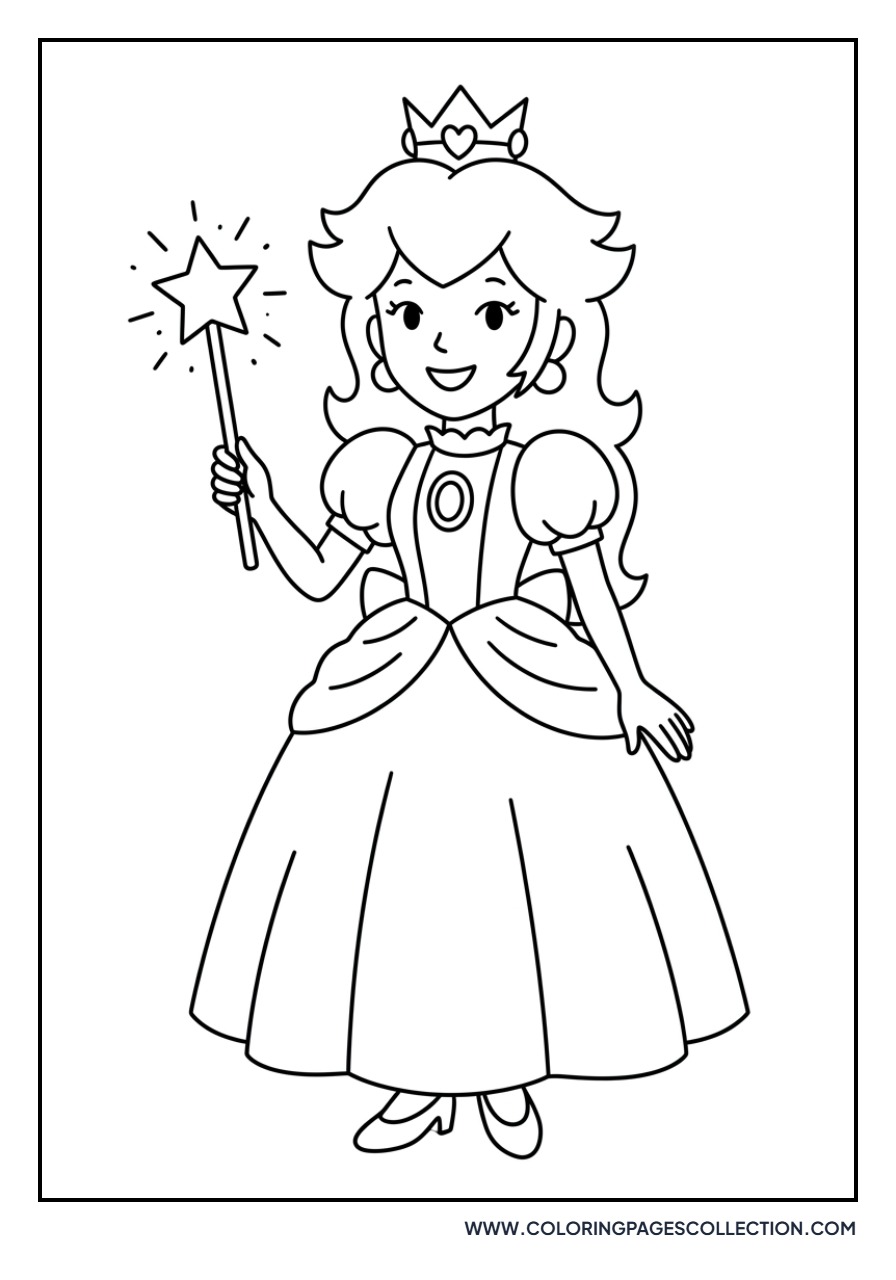 Peach Holding a Wand