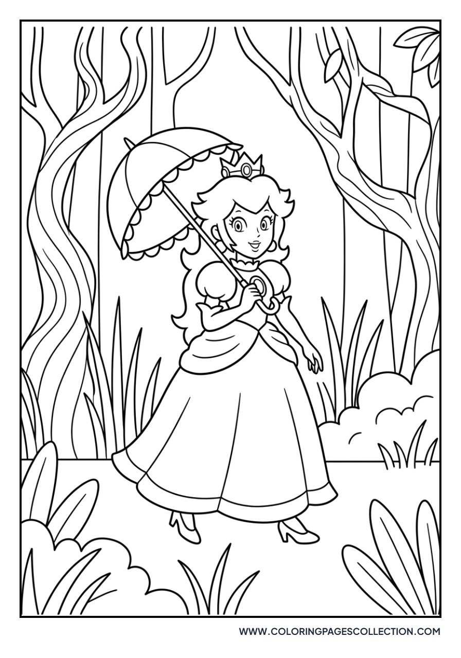 Peach in a Forest