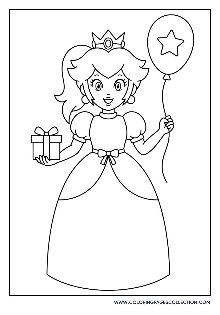Peach in Party Dress