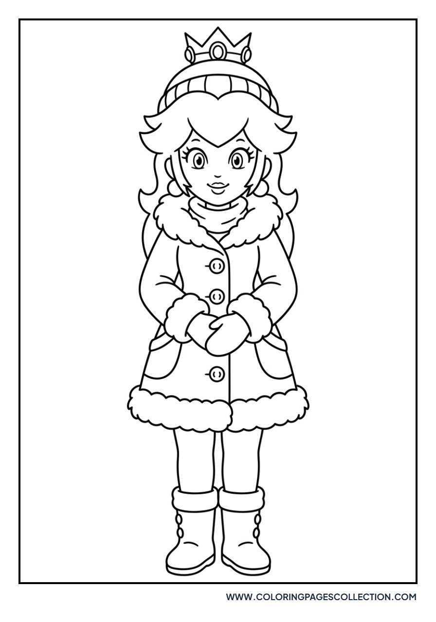 Peach in Winter Coat
