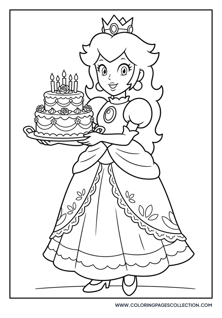 Peach with a Cake