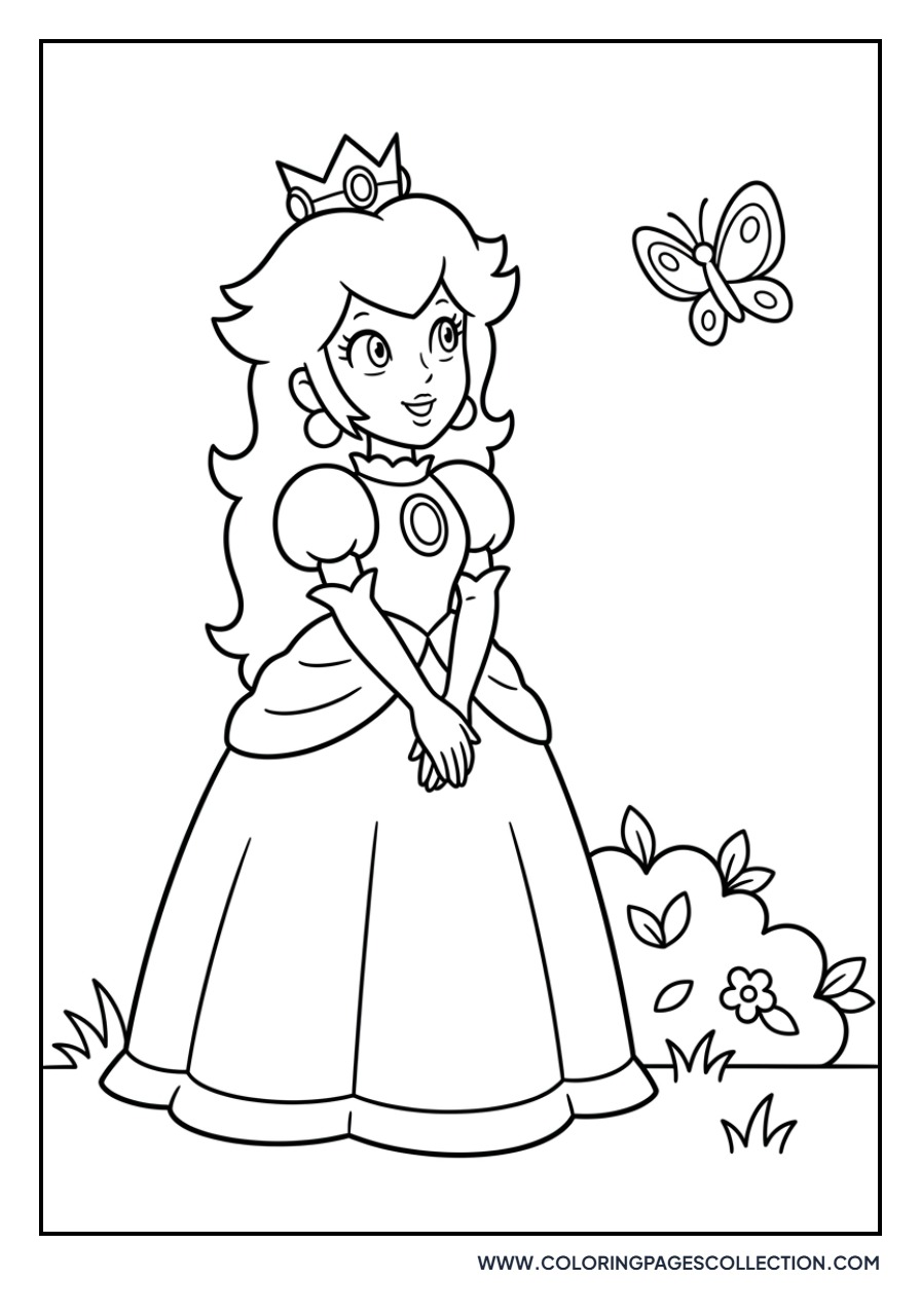 Peach with Butterfly