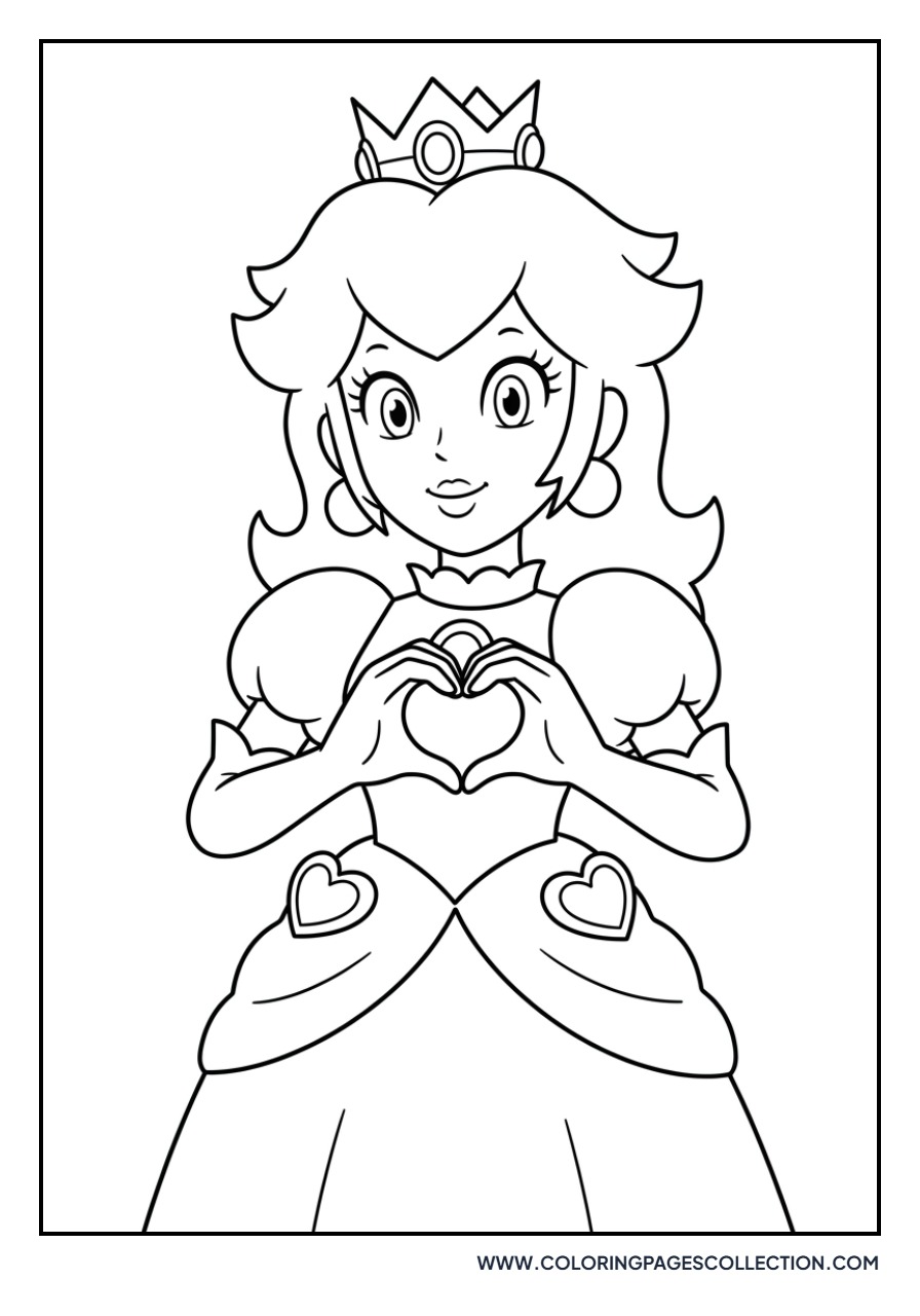 Peach with Heart Hands