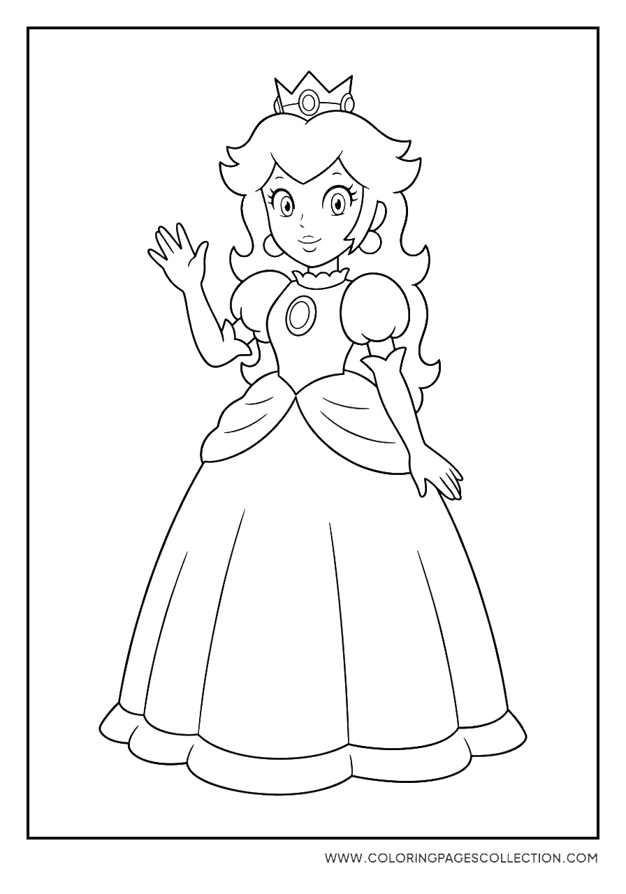 Princess Peach Waving