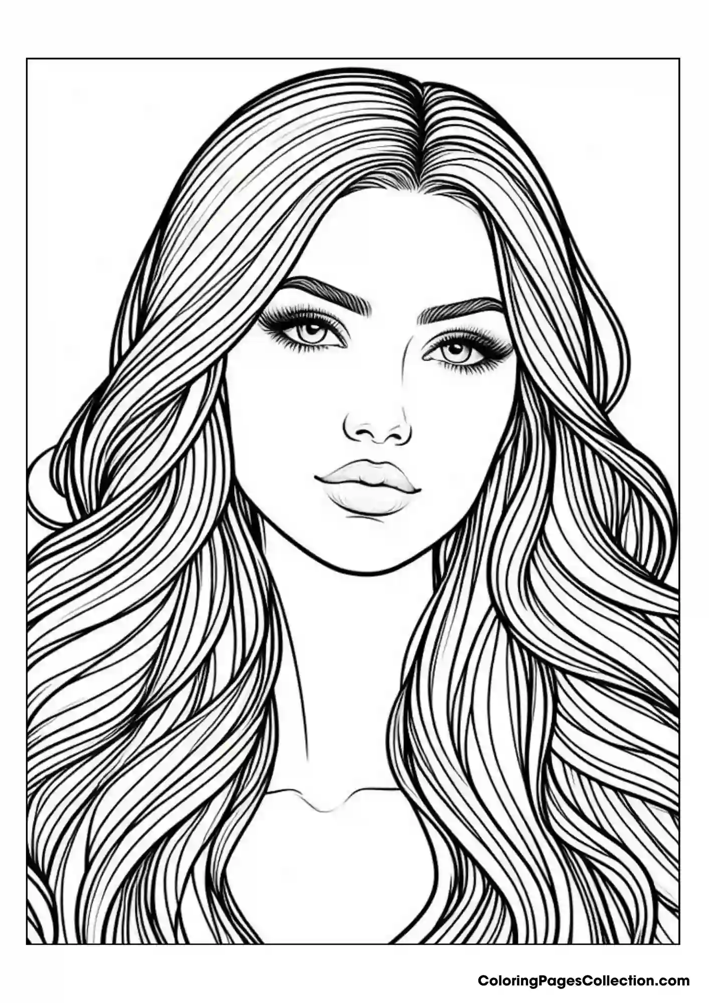 Girls Faces Coloring Pages