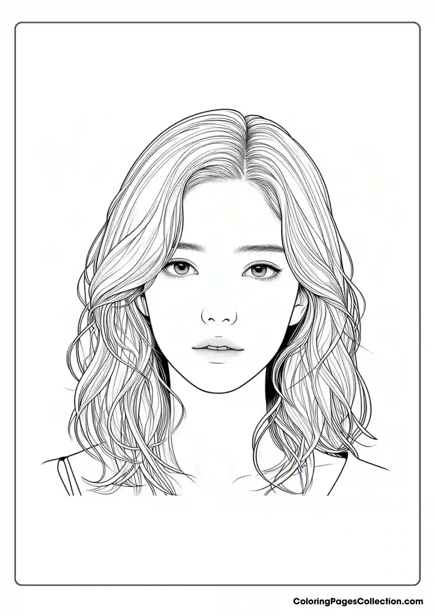Face Realistic Girl Coloring Pages