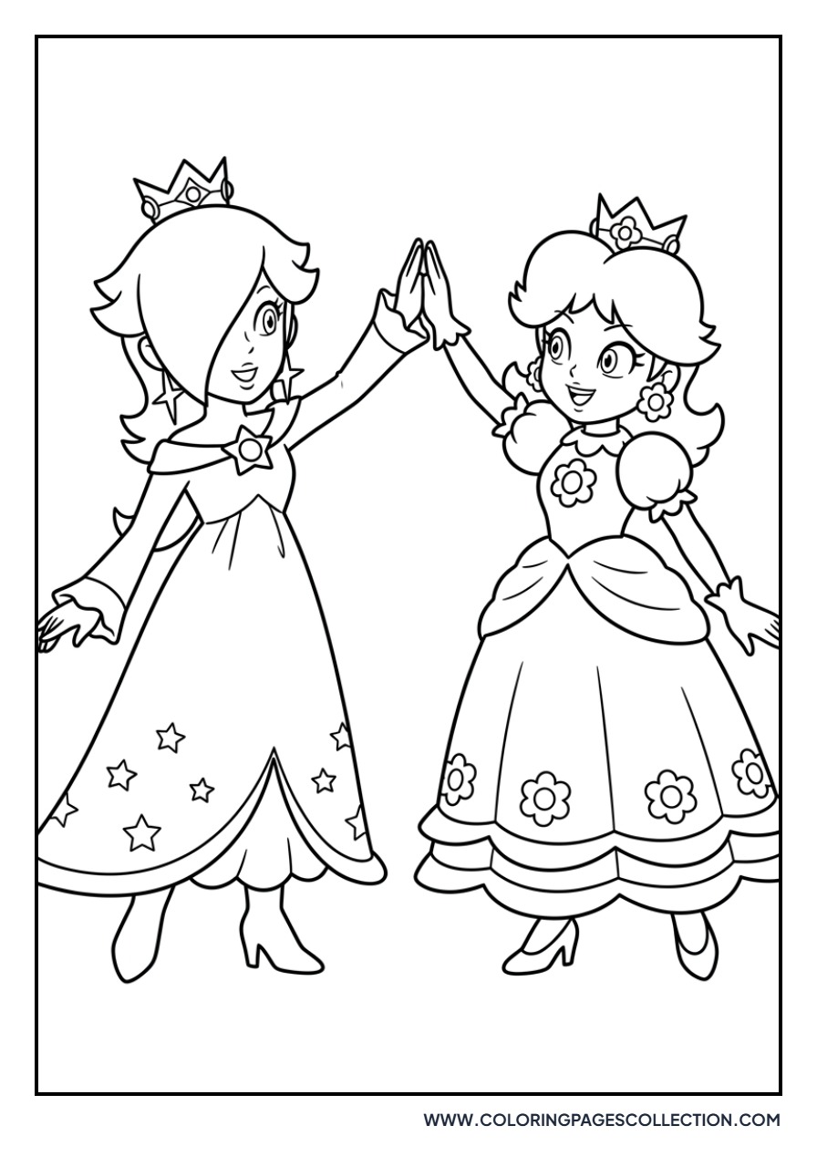 Rosalina and Daisy High Five