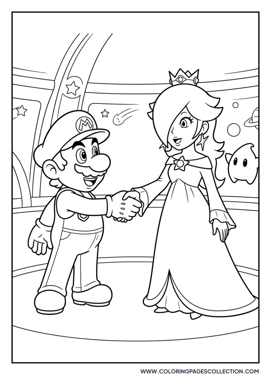 Rosalina and Mario Greeting
