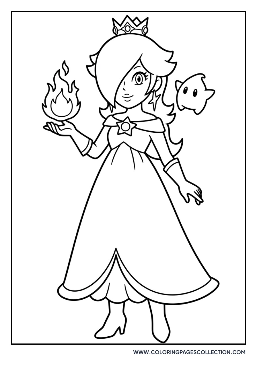 Rosalina as a Fire Princess