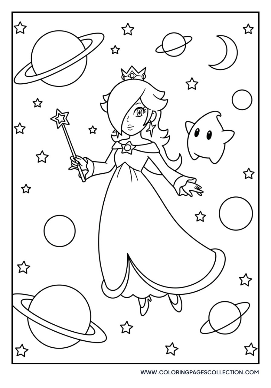 Rosalina Floating in Space