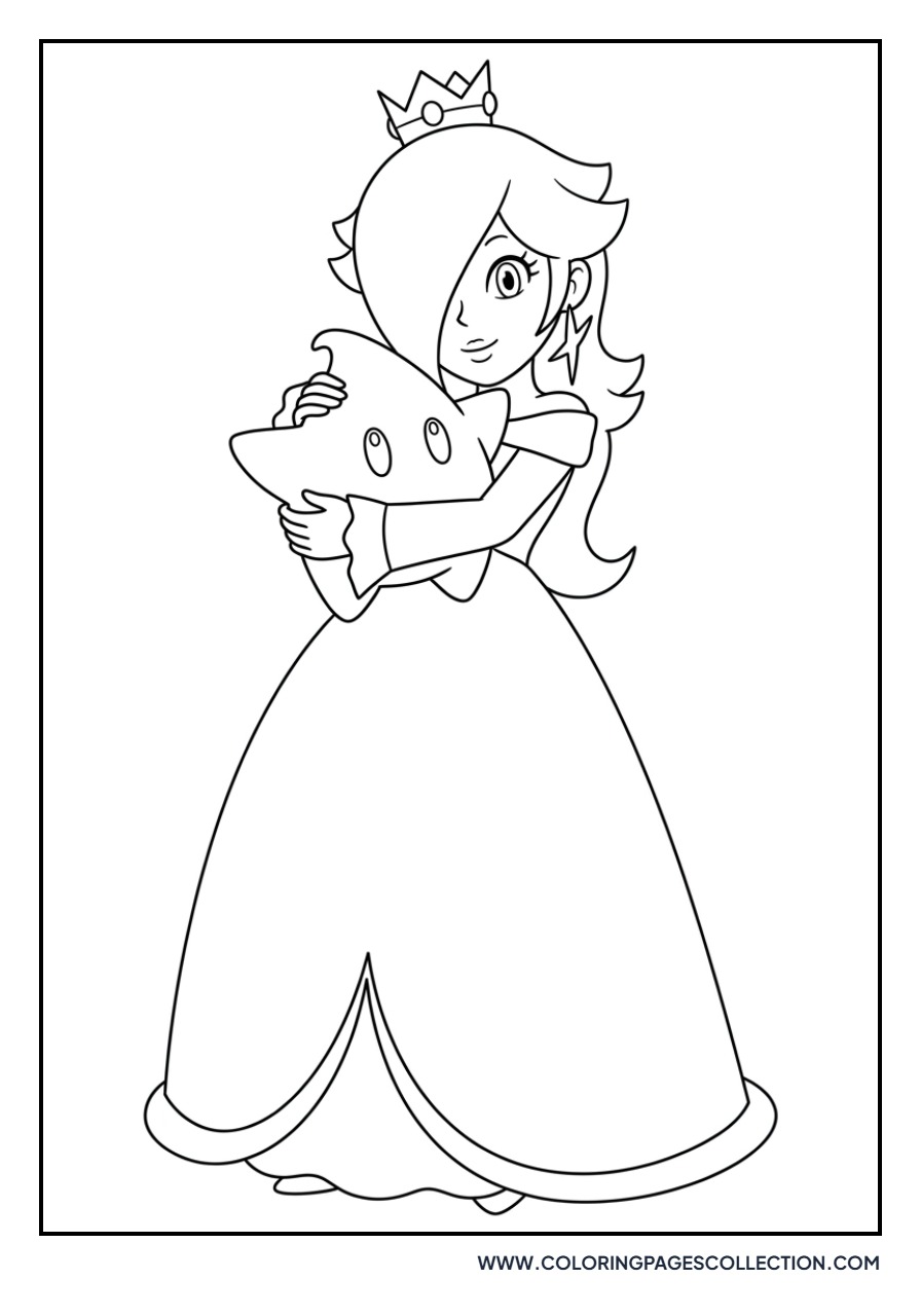 Rosalina holding a Luma Hug