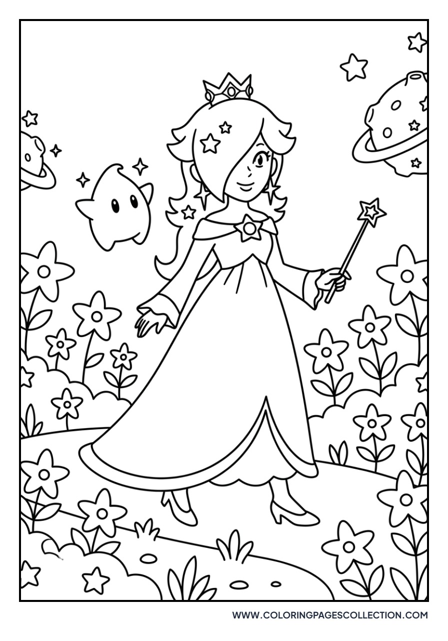 Rosalina in a Flower Garden