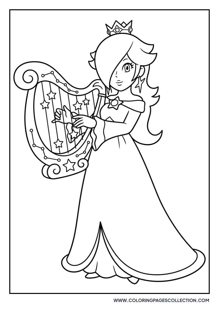 Rosalina Playing a Harp