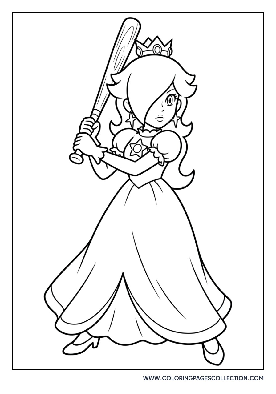 Rosalina Playing Baseball