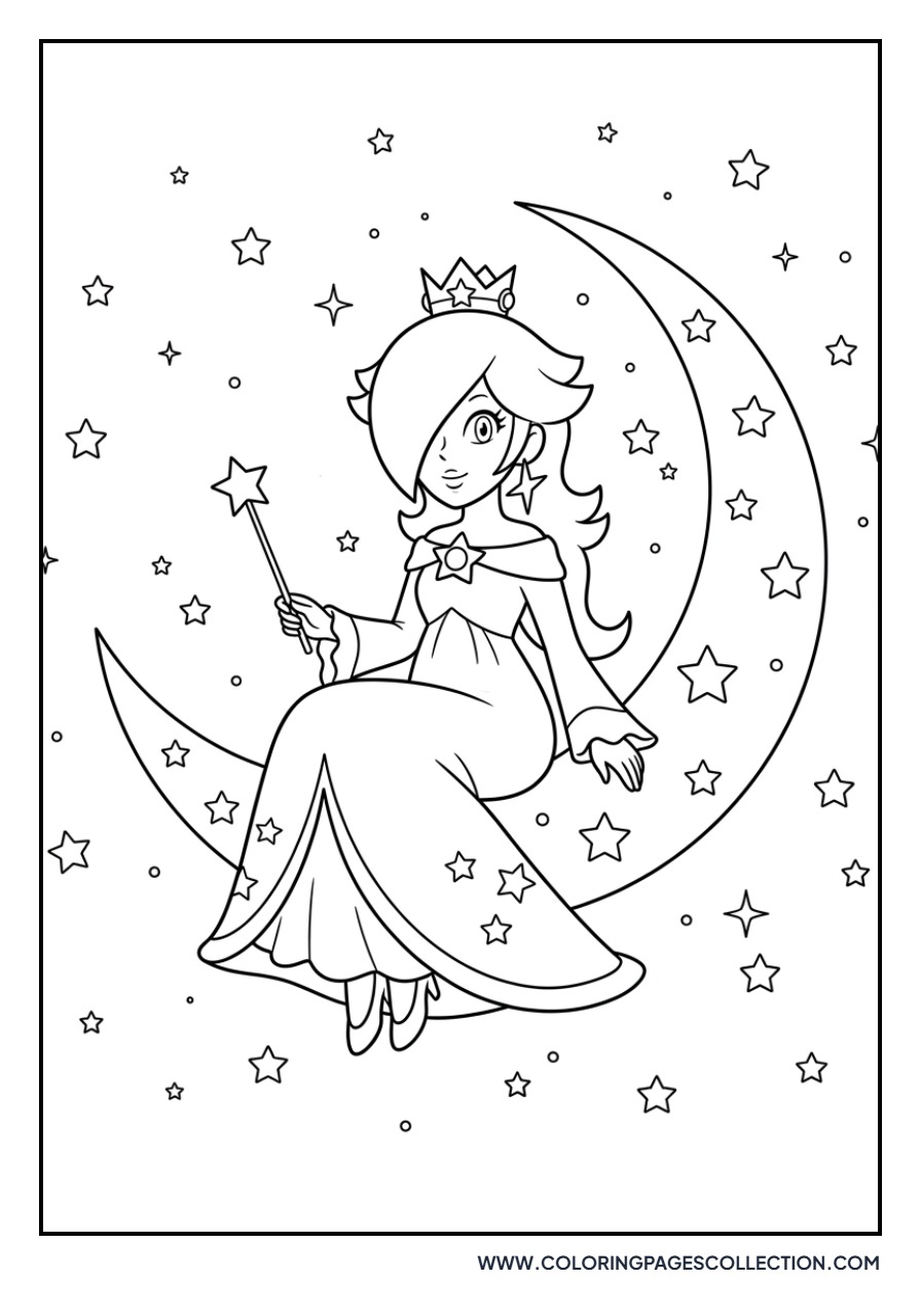 Rosalina Sitting on a Moon