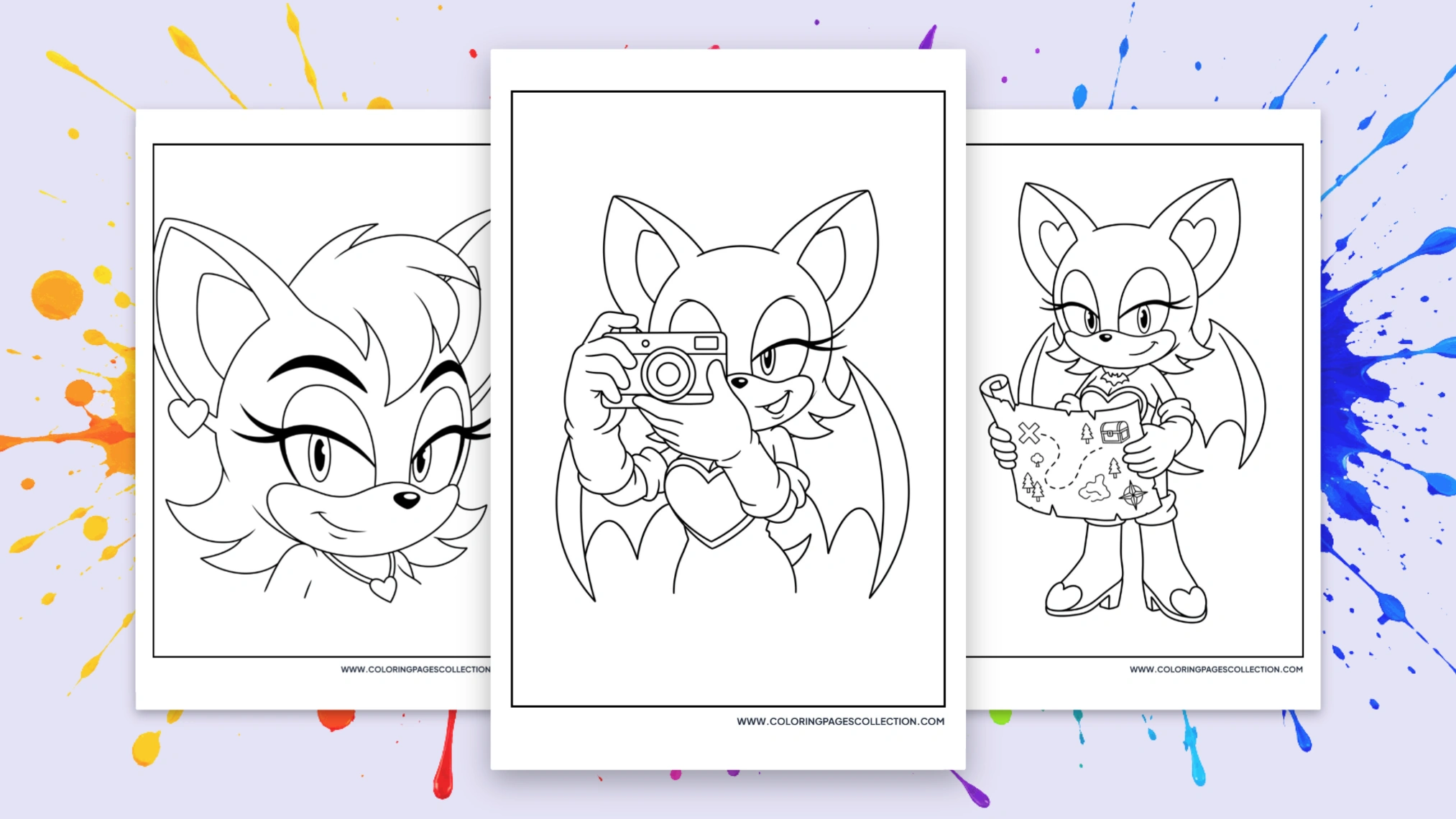 80+ Free Printable Rouge the Bat Coloring Pages