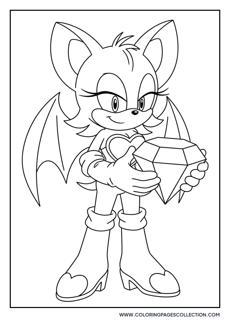 Rouge Holding a Chaos Emerald