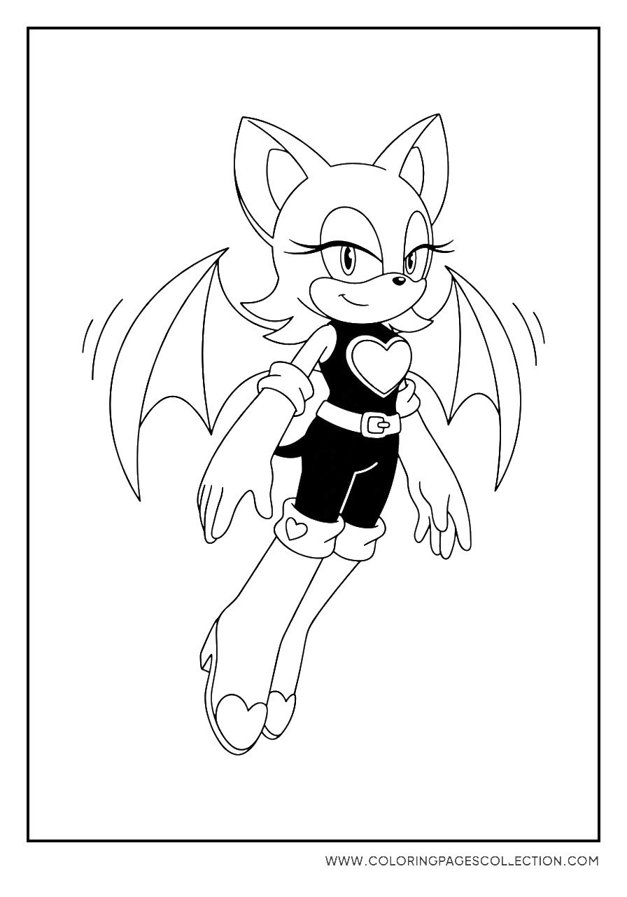 Rouge Hovering in Mid-Air