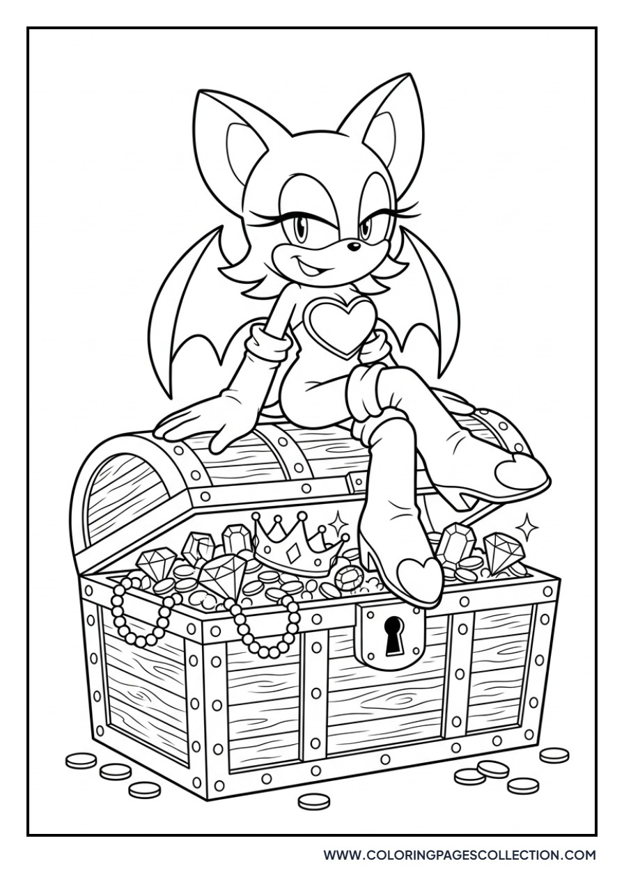Rouge Sitting on a Treasure Chest
