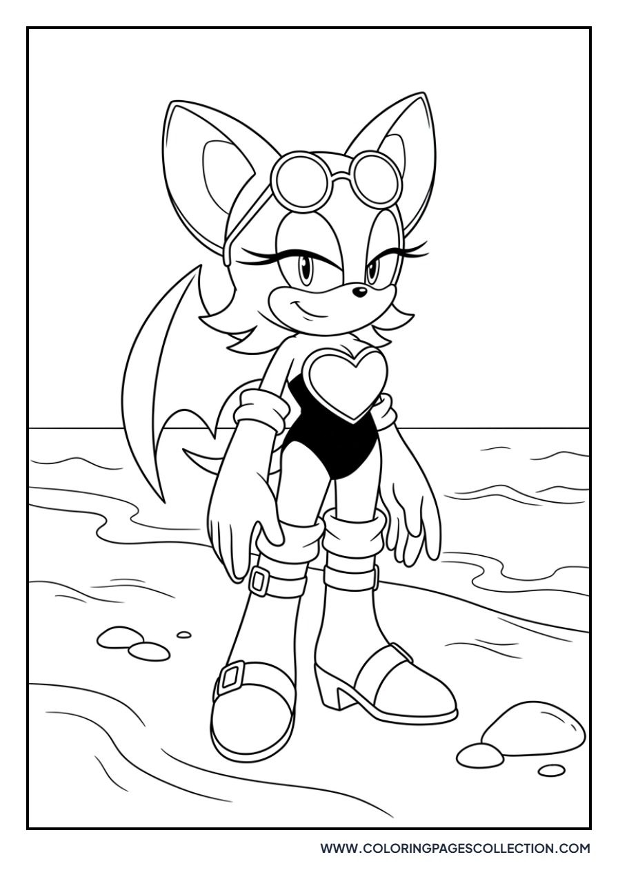 Rouge the Bat at the Beach