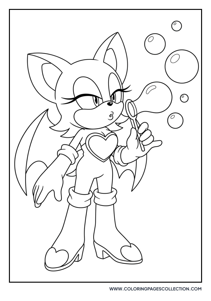 Rouge the Bat Blowing Bubbles
