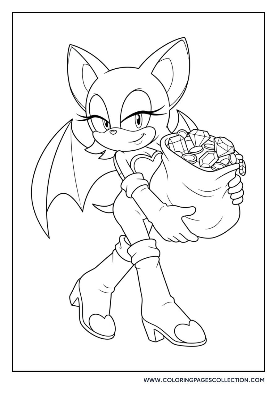 Rouge the Bat Carrying Jewels