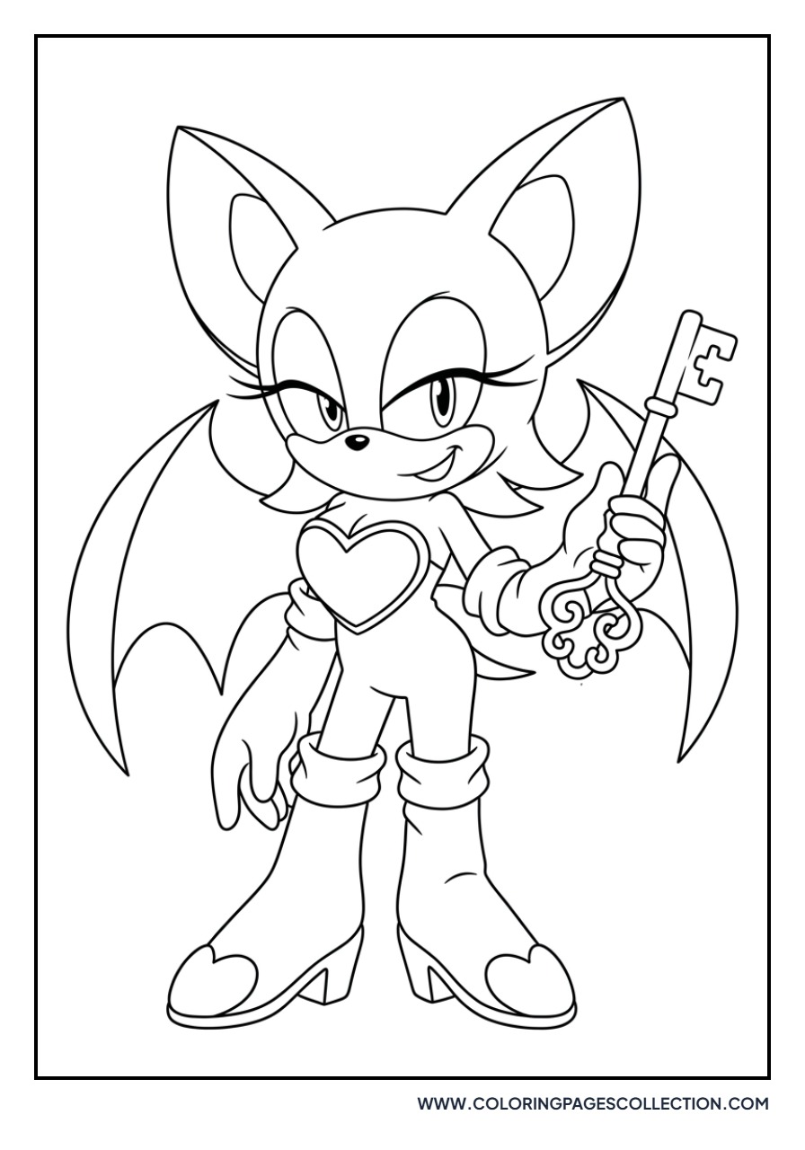 Rouge the Bat Holding a Key