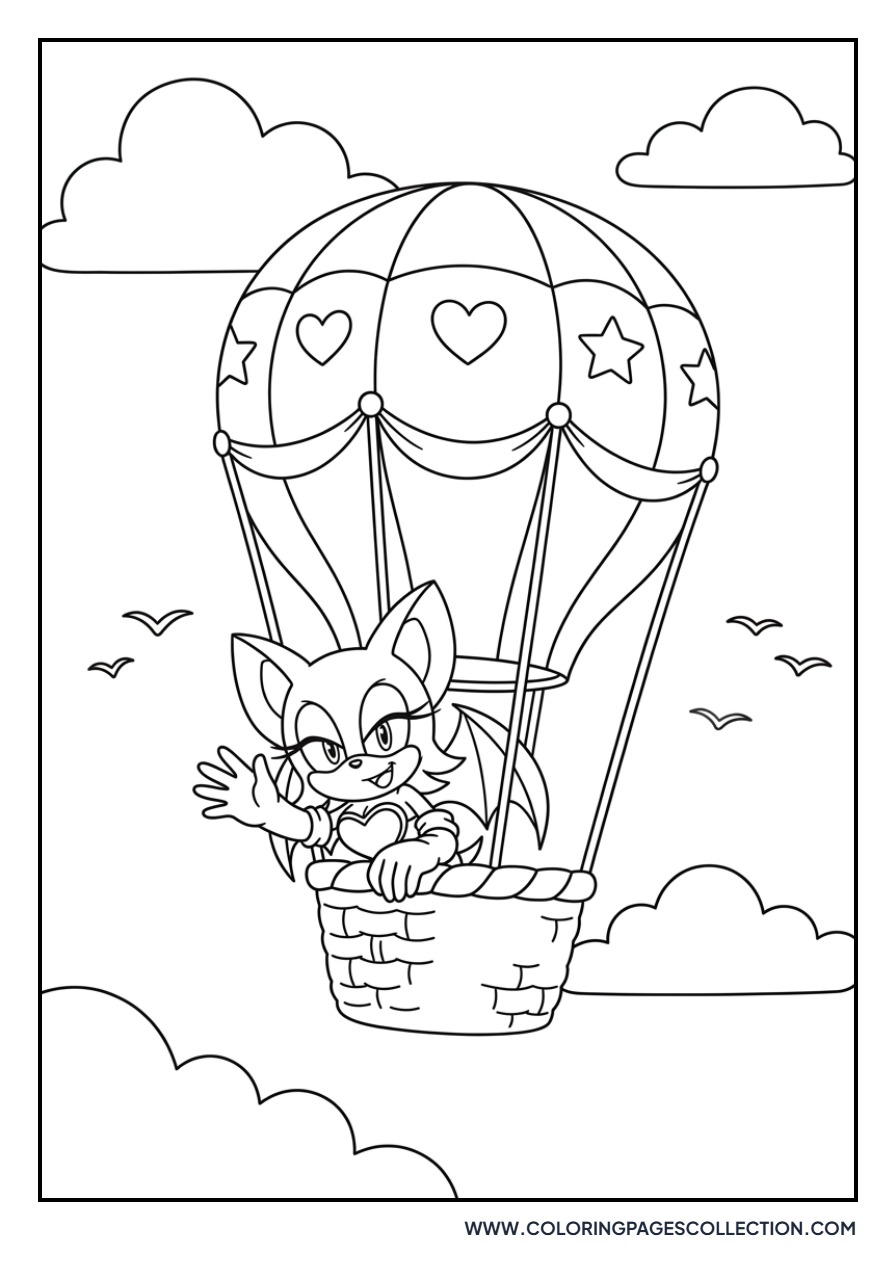 Rouge the Bat in a Balloon