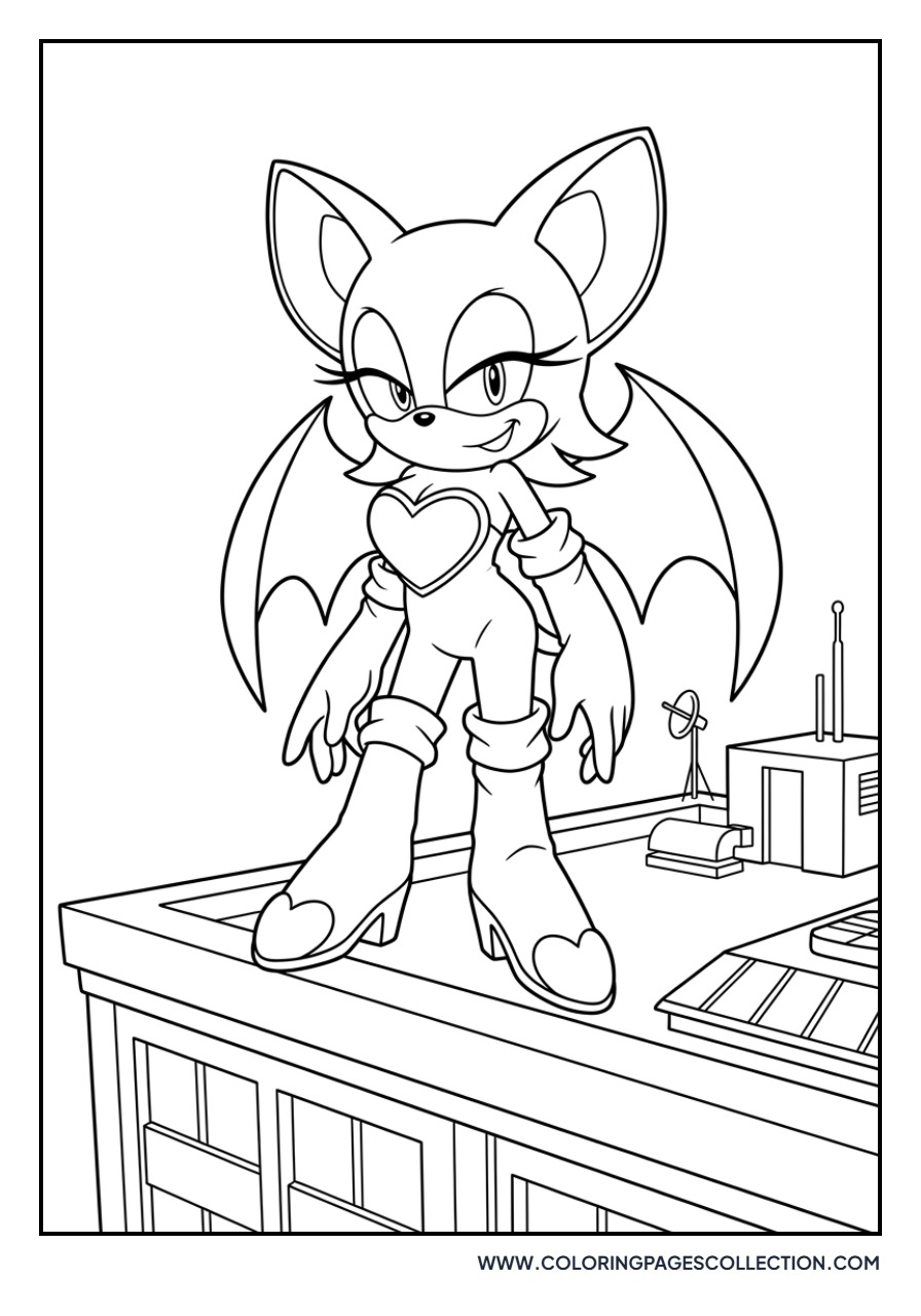 Rouge the Bat in a City