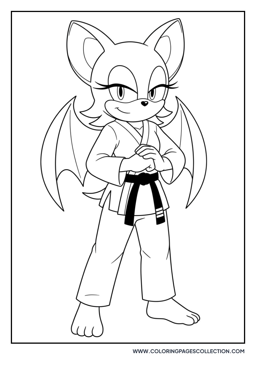 Rouge the Bat in a Karate Gi