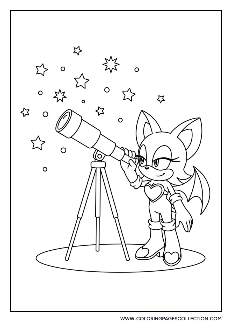 Rouge the Bat Looking at Stars