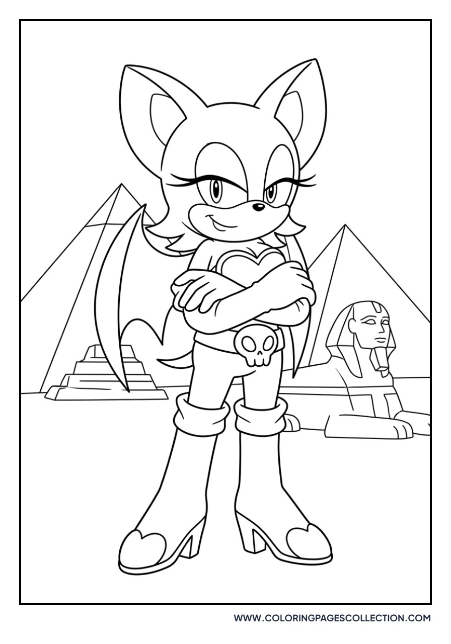 Rouge the Bat near the Pyramids