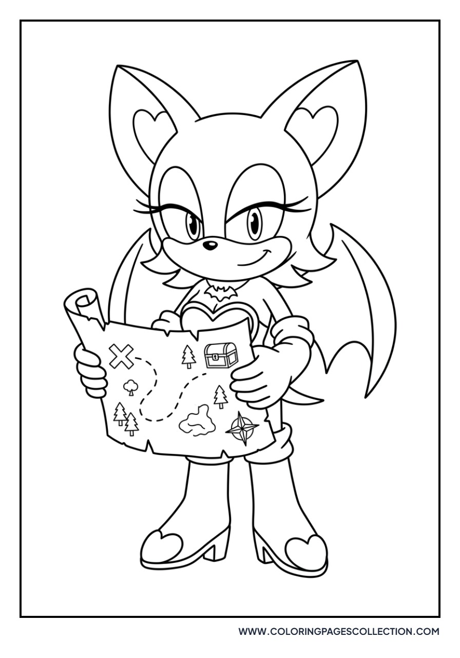 Rouge the Bat Reading a Map
