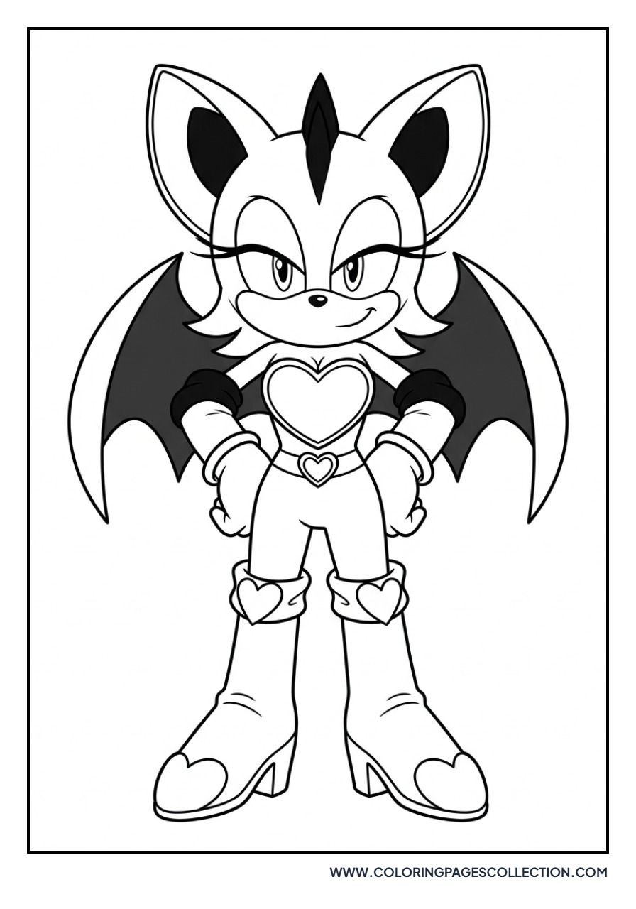 Rouge the Bat Standing Confidently