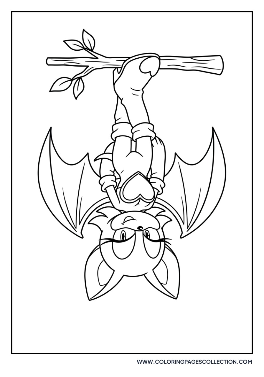 Rouge the Bat Upside Down