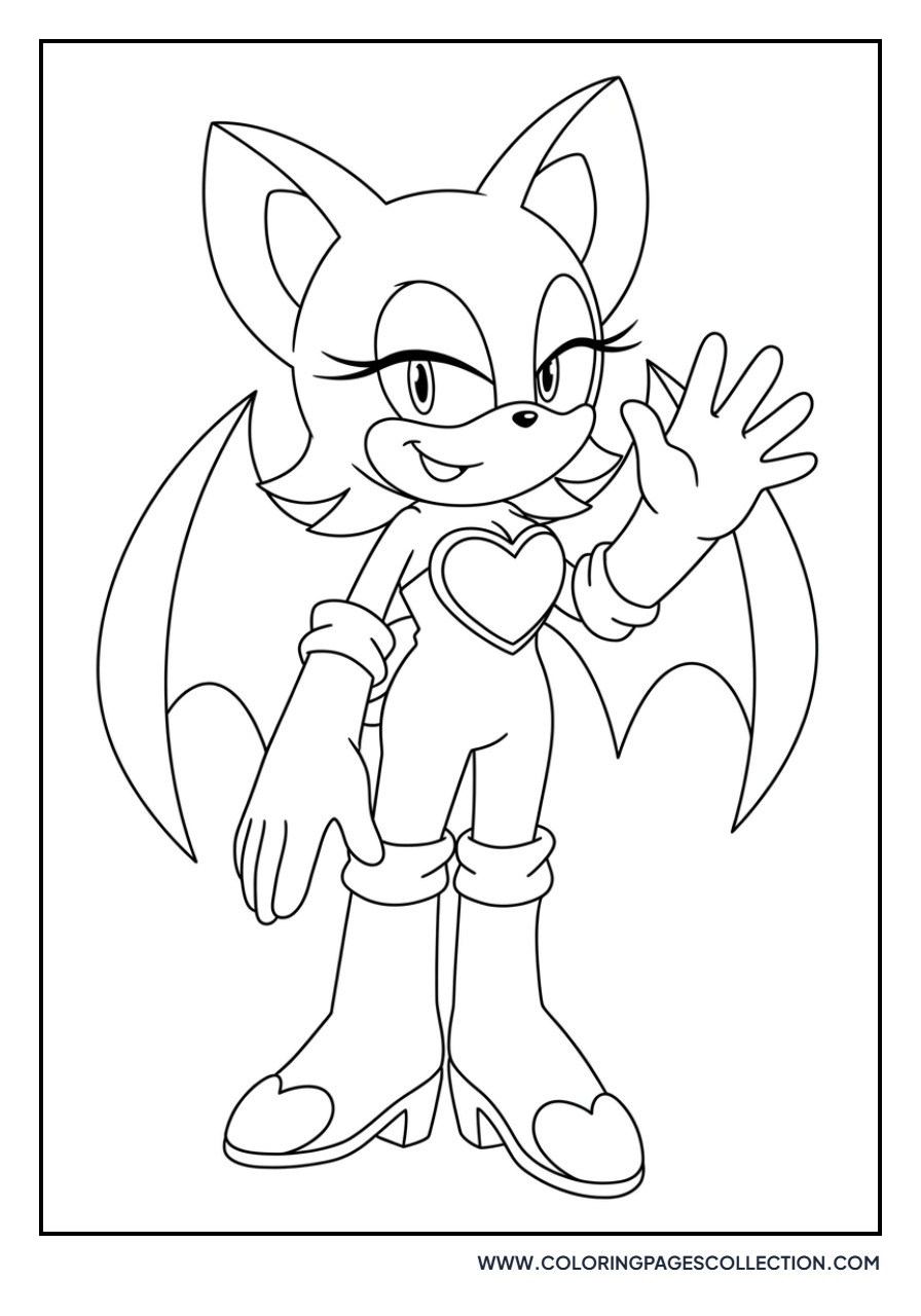 Rouge the Bat Waving Hello
