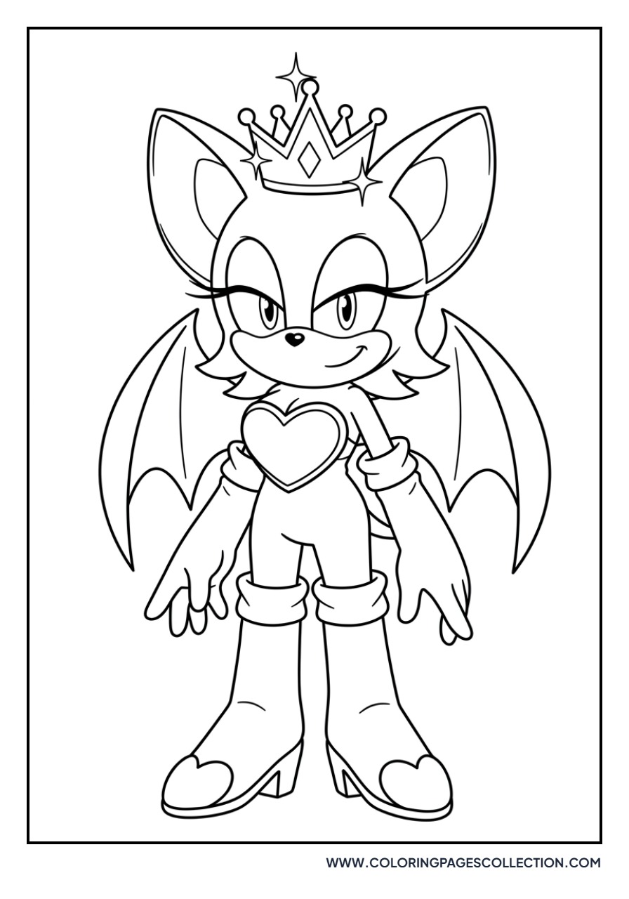 Rouge the Bat Wearing a Crown