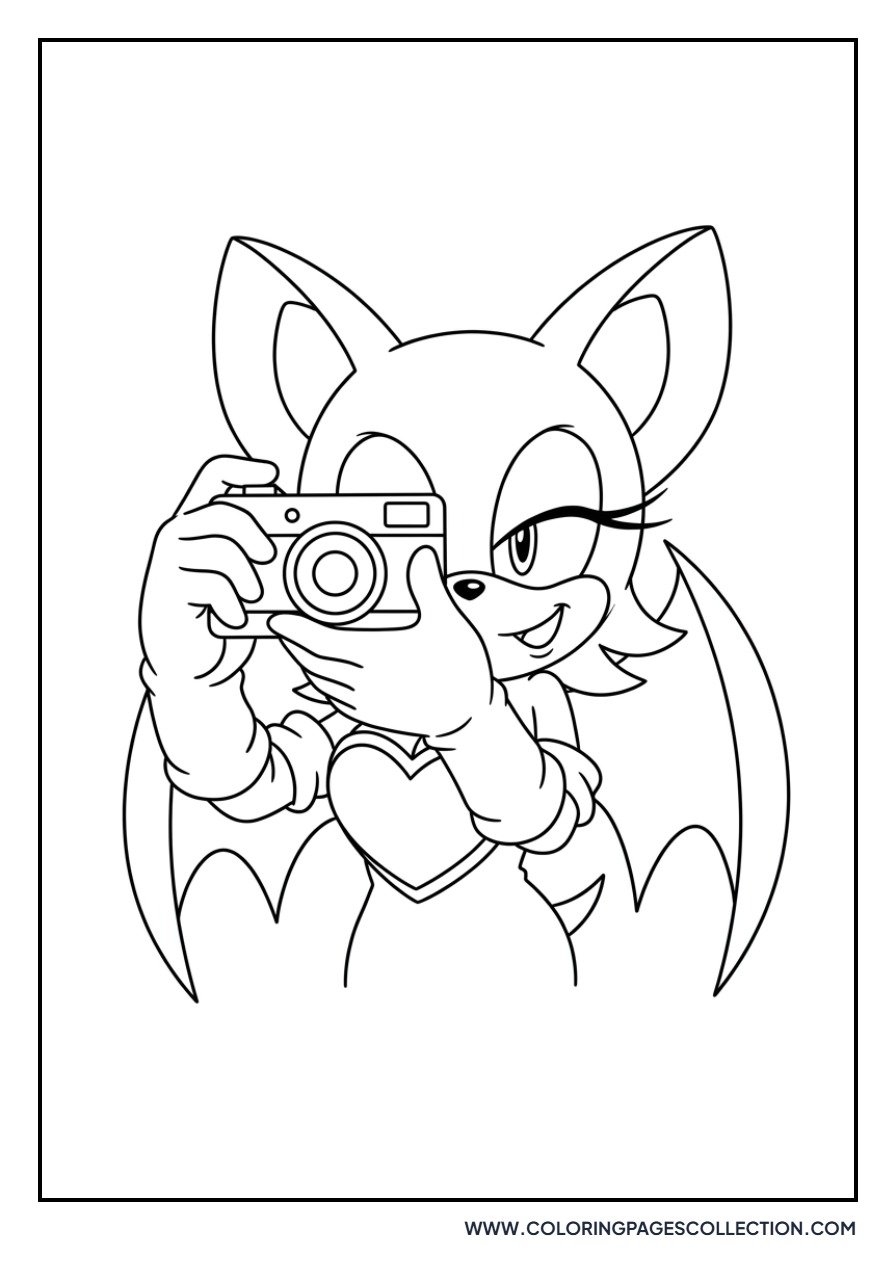 Rouge the Bat with a Camera