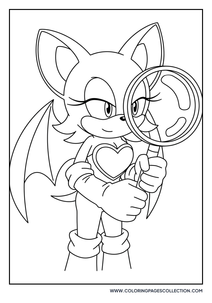 Rouge the Bat with a Magnifying Glass
