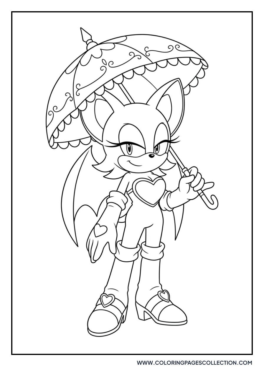Rouge the Bat with a Parasol