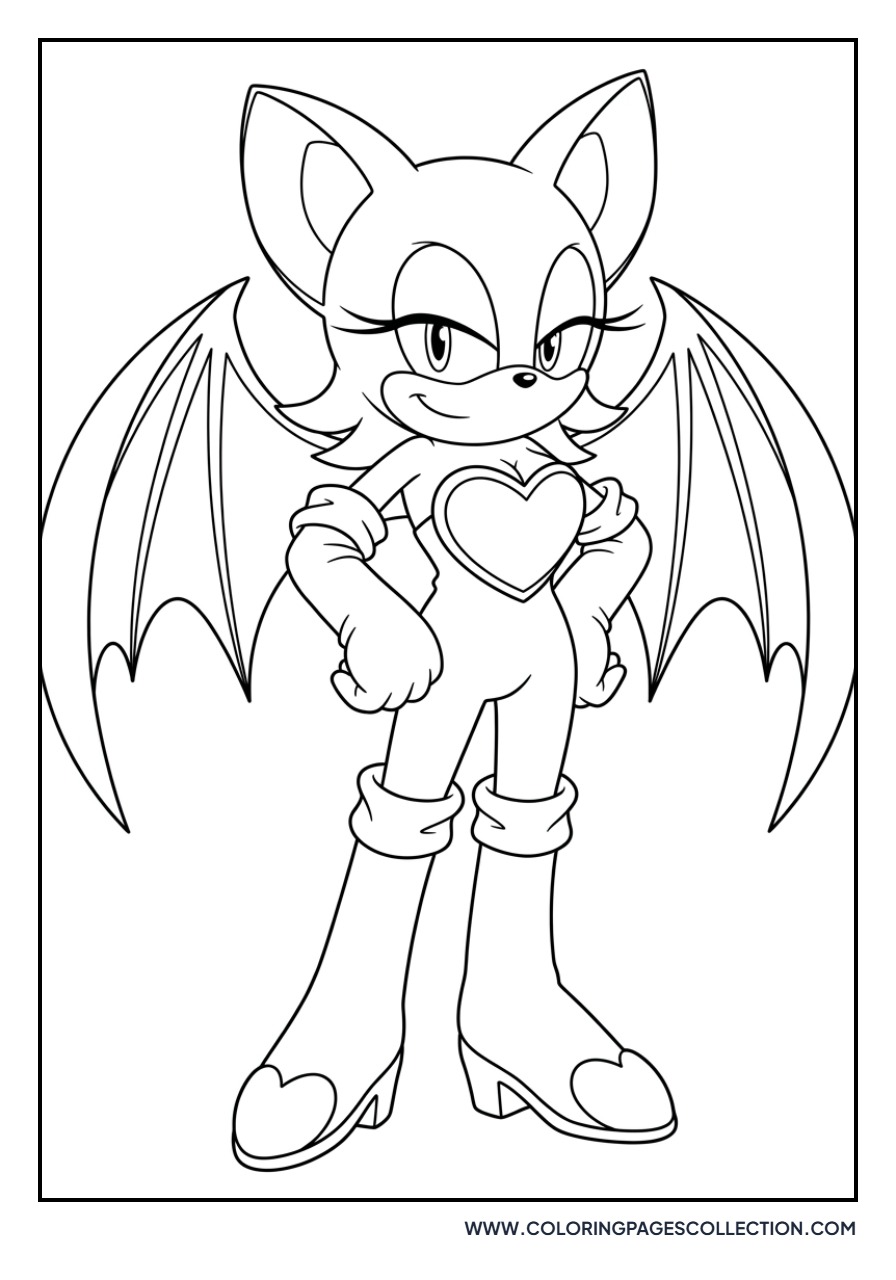 Rouge the Bat with Big Wings