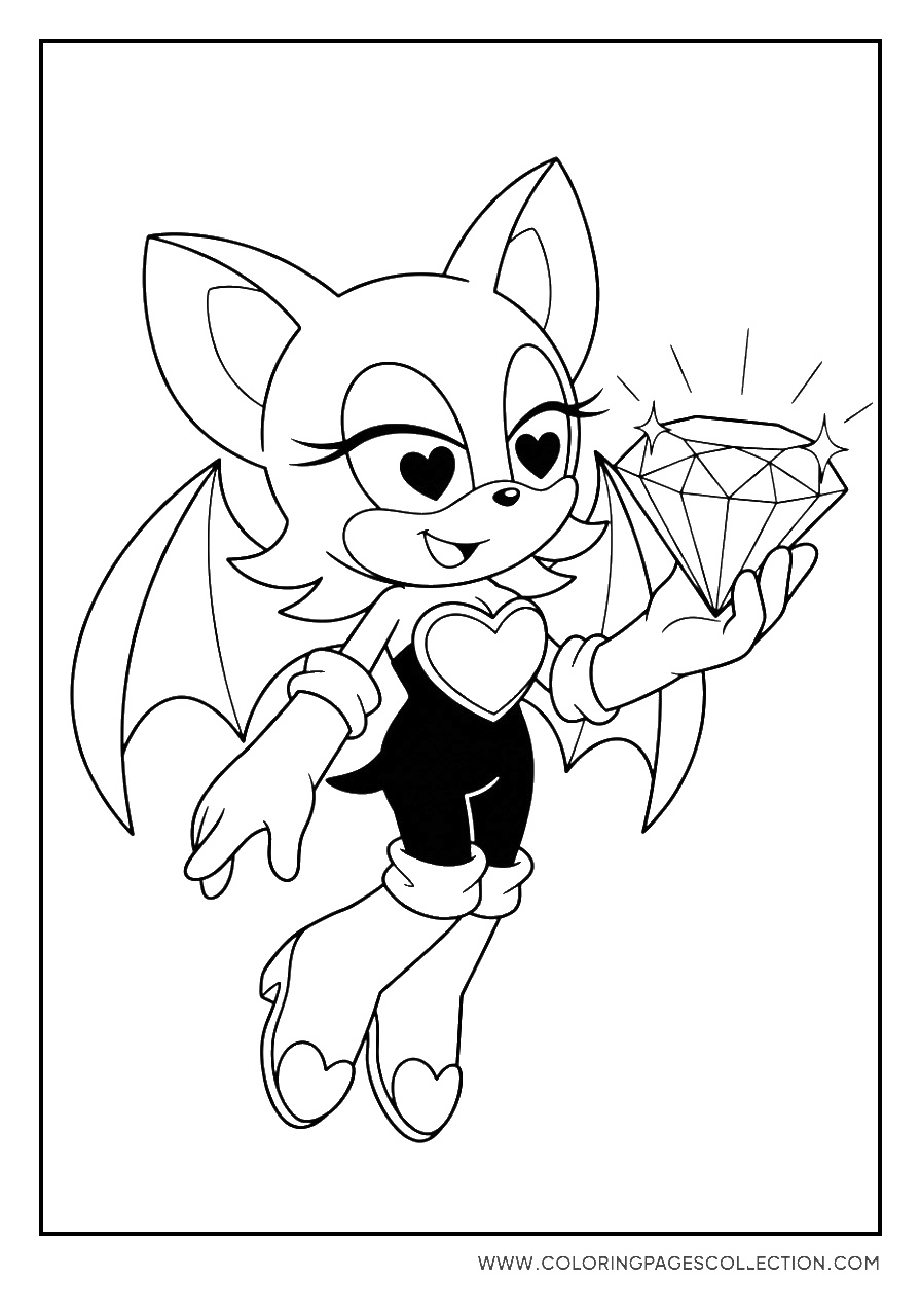 Rouge the Bat with Heart Eyes