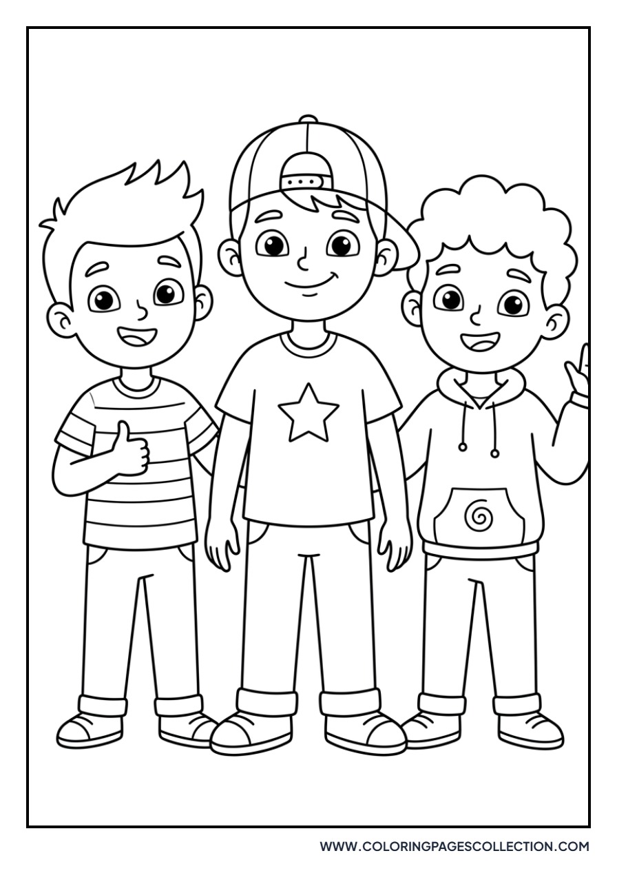 Saja Boys Group Friends Standing