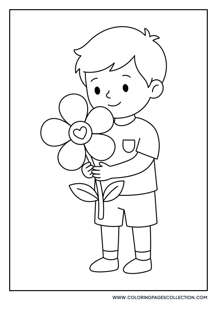 Saja Boys Holding a Flower